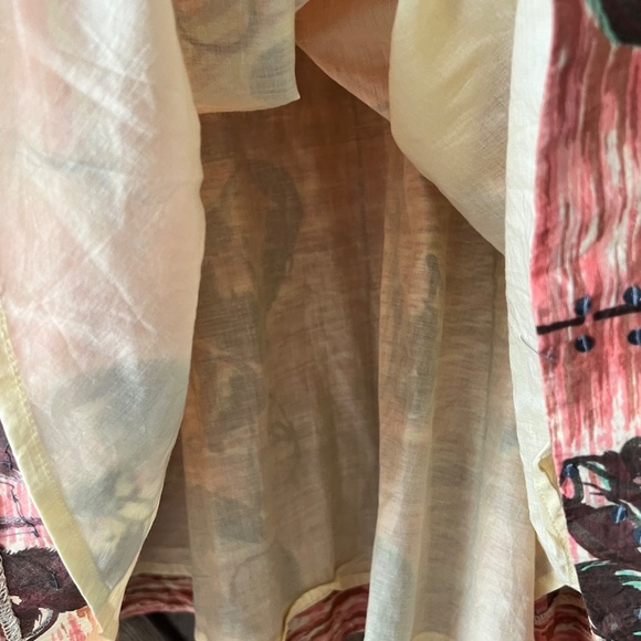 Anthropologie Odille Cotton Floral Midi Skirt with Sequins Size 8 NWT - Picture 5 of 9